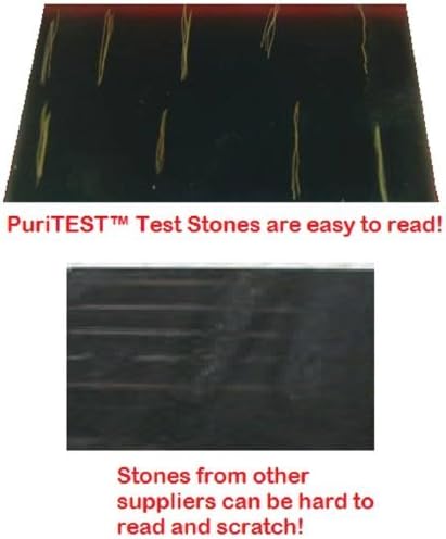 Puritest 10K/14K/18K Test Solutions Solutions Tester Kit Detectar metais jóias de sucata + pro 2x2 Pedra de teste
