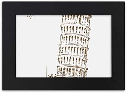 Diythinker Torre inclinada de Pisa Itália PISA Desktop Photo Frame Ornamentos Picture Art Painting Presente