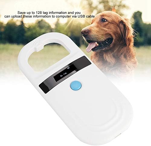 Scanner de ID de lascas de animais, Tosuny Microchip Reader Scanner com tela OLED, suporta microchips FDXB e EMID adequados para