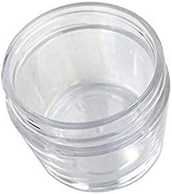 30g 30ml/1oz de tampa de parafuso de plástico preto e branco recarregável com base clara de base vazia para frascos