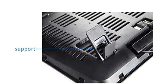 YTYZC Notebook Radiator 5V Dual Externa Fan USB Ponta de resfriamento portátil suportes -Film de painel de metal silencioso de