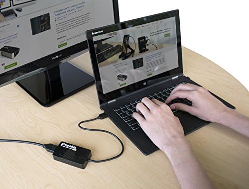 Estação de ancoragem USB-C pluctle com carregamento de 60w e USB 3.0 para HDMI 4K UHD Video Graphics Adapter Bundle,