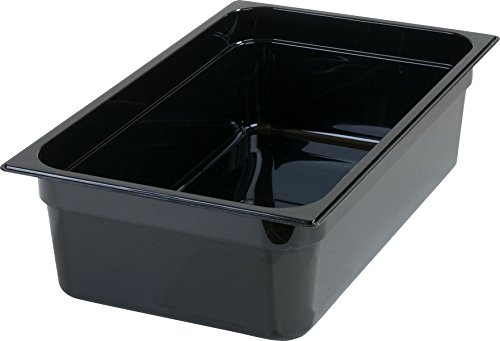 Carlisle FoodService Products 10402b03 StorPlus High Heat Food Pan, 6 de profundidade, tamanho completo, preto