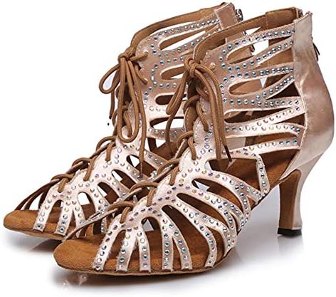 Sapatos de dança de shroyl shinestone sapatos de dança latina women salão de baile tango de salto alto sapatos de dança, modelo ycl415