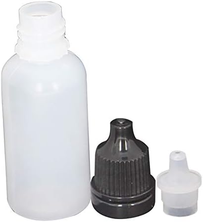Heyiarbeit pe preto garrafa translúcida translúcida 15 ml garrafas de gota de boca pequena e líquido de líquido espremizado