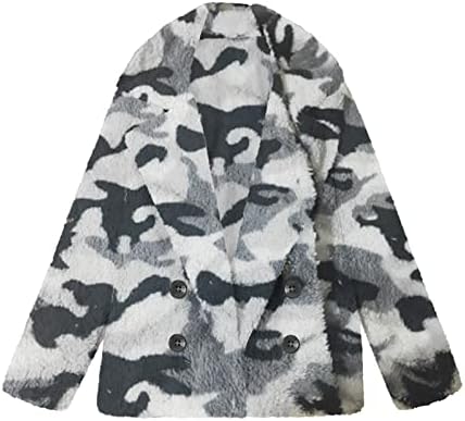Foviguo Cape Blazer para Mulheres, Moderna Tunic Winter Jacket Home Lady Lady Slave Lapel Cardigan Warm Fit Fluffy