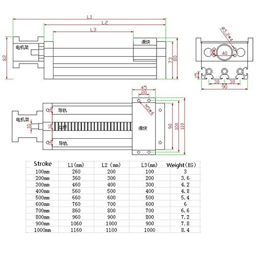 WELLVEUS 300mm parafuso de bola linear CNC Scret Scret Screting Atuador de passo de estágio de passo