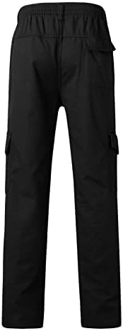 Calça masculina encaixava calça de moletom de corredor e calças de moletom de calça de carga masculinas para homens para