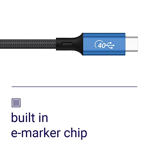 Affhausen USB-C 4 Cabo ativo 2M, USB-C para USB-C, 8K a 4K UHD / 100W / 40 Gbps