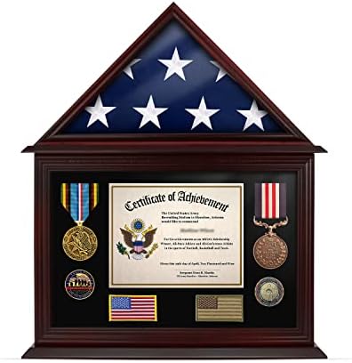 Caso de exibição de bandeira e certificado+veteranos Creed Challenge Coin
