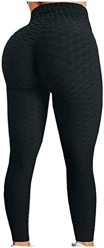 Navyoom Workout Pernelas, calças de ioga para mulheres de altura da cintura controle de bolha de bolhas trepadeiras de levantamento