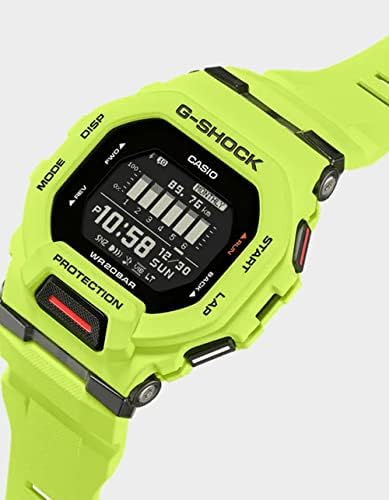 Casio G-Shock G-squad Move Digital conectado Lime Green Resin Strap Fitness Watch GBD200-9