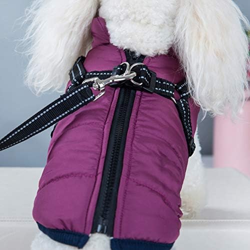 Norbi 2 em 1 Pet Autumn Winter Skiing Fantas figurina sem mangas Colete acolchoado com tira torácica durável Coloque frio