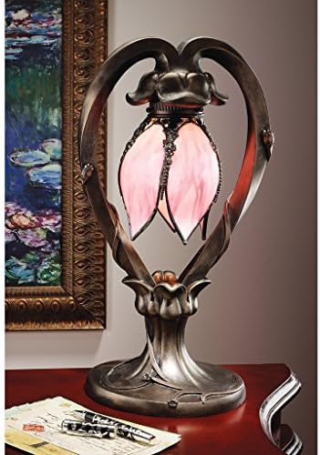 Design Toscano Victorian pendurado tulipe de vidro de vidro Lâmpada