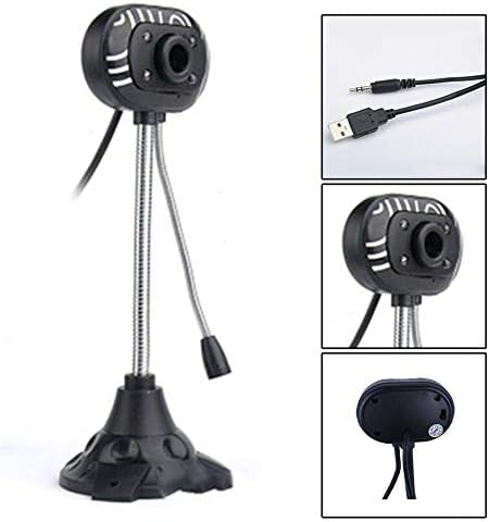 Fansipro Portable HD Web Cam Camera Webcams Microfone PC PC Laptop Desktop, 70 * 210, Black