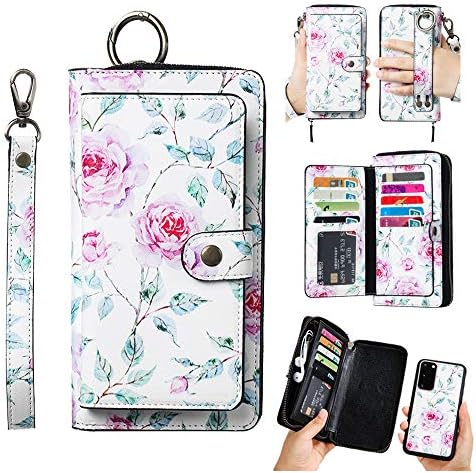 AIFENGCase Compatível com a capa Samsung Galaxy S20 Ultra Phone, estojo de carteira para homens meninas, pulseiras