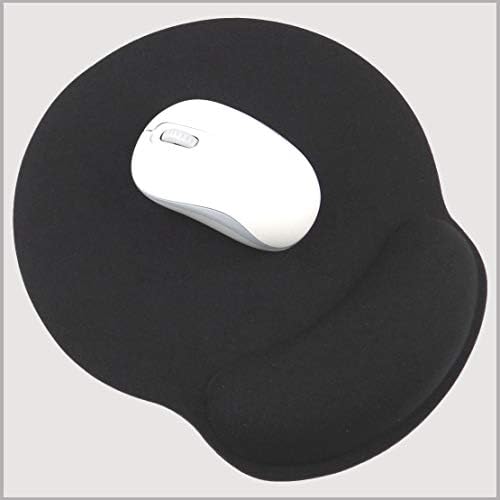 Monstros silenciosos Mouse de conforto ergonômico tapete com descanso de pulso em gel, preto