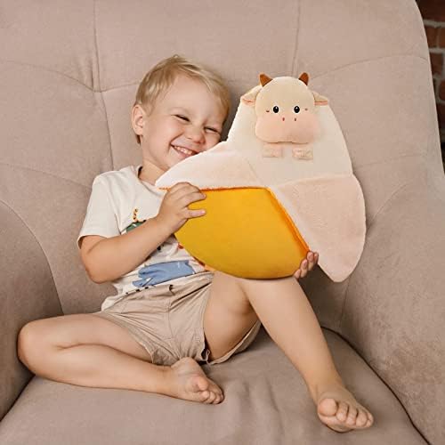 npkgvia fofa e criativa bezerro travesseiro de pelúcia brinquedo macio cartoon bezerro de bezerro de bonecas para amigos e crianças Beau Plush