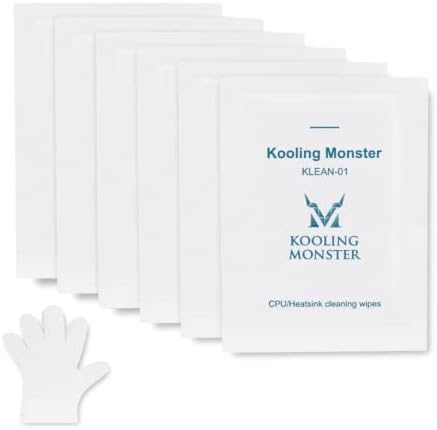 Kooling Monster Klean-01, removedor de pasta térmica, sem lenços de limpeza de compostos térmicos de impurezas, limpador de graxa para CPU/GPU/PS4/Xbox/Heatsink, Inc.