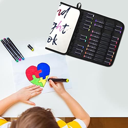 Porta -lápis colorido porte 24 slots, sapato de moda em manchas de tinta colorida ilustração caneta capa de la lápis bolsa de escova cosmética Organizador para adultos adolescentes meninos meninos