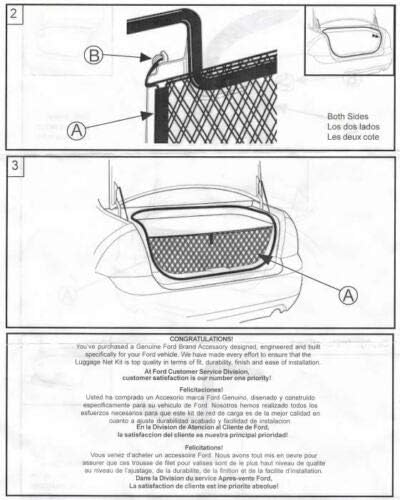 Rede de carga de porta -malas de carro - Made e se encaixa de veículo específico para Lincoln Zephyr 2005-2006 -