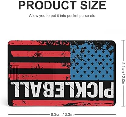 O American Flag Pickleball USB Flash Drive personalizado cartão
