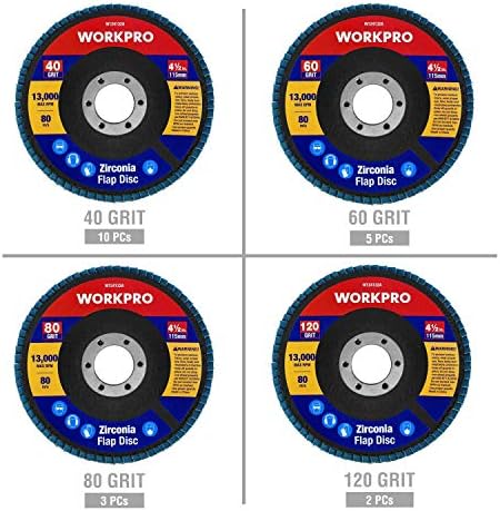 WorkPro 20-Pack-Off Wheels & Workpro 20 Pack Flap Discs