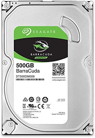 Seagate Barracuda 500 GB de disco rígido interno HDD - 3,5 polegadas SATA 6 GB/S 7200 rpm de 32 MB de cache para computadores para