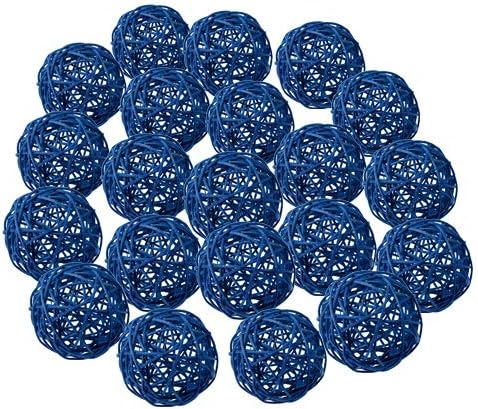 Zorpia 20 peças de vime Rattan Balls Decorative Orbs Vase preenchimentos para artesanato, festa, decoração de mesa de