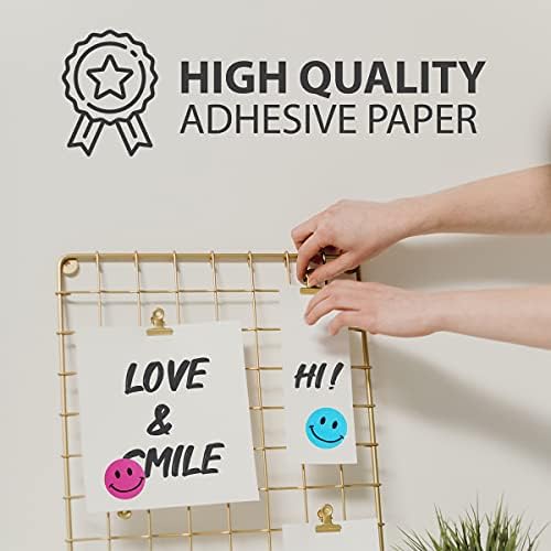 Adesivos de rosto smiley rolo de papel - 500pcs adesivos removíveis para crianças adesivos de rolagem em adesivos