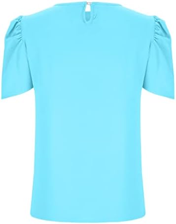 Tampas e blusas femininas T-shirts Summer Summer Fit Fit Crew Tops Fashion 2023 Blusa de trabalho casual de negócios