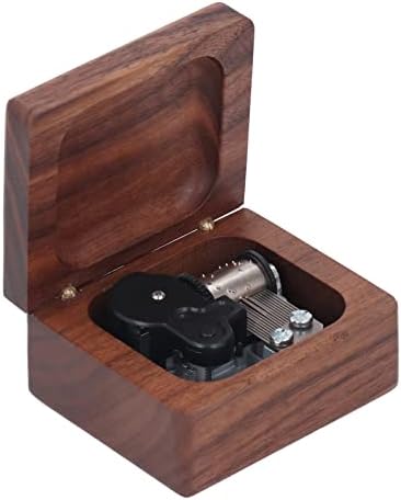 Caixa de música Jopwkuin, fácil de usar o movimento de noz da caixa de metal da caixa vintage para decoração de nogueira