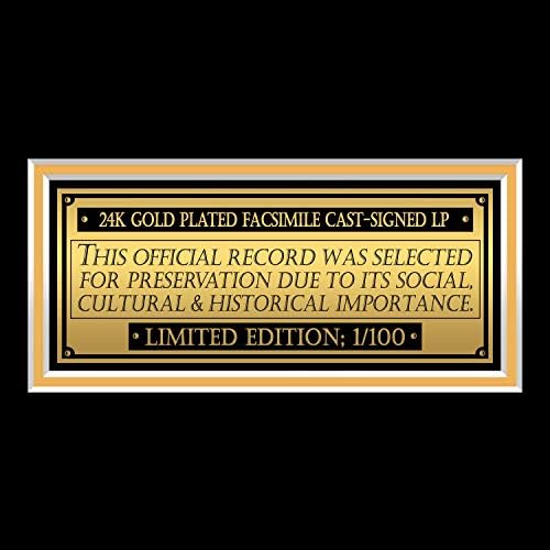Raro-t Beetlejuice Motion Picture Soadtrack Limited Signature Edition Gold LP Custom Frame