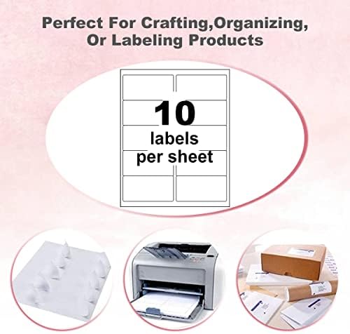 8.5 x 11 papel de adesivo branco, bestasy auto-adesivo lençol completo etiqueta de papel rótulos de remessa 100 lençóis etiquetas etiquetas compatíveis a laser/jato de tinta