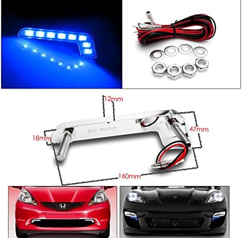 ZMAUTOPTS LED CHROME Projecor Feólio Folicms com luzes DRL de LED azul de 6,25 para 2013-2015 Sentra