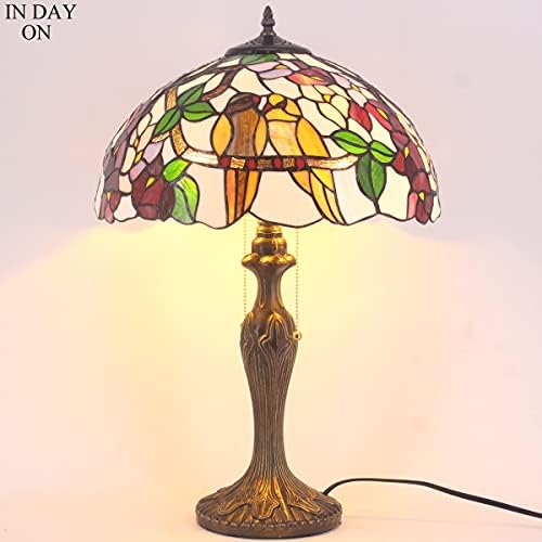 WerFactory Tiffany Style Table Lamp Birds Birds Doul