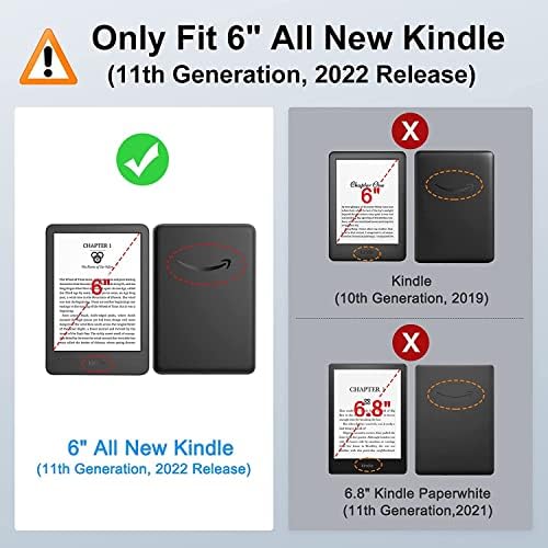 Capa de tecido Kindle 11ª geração 2022 com alça de mão, com despertar/sono automático