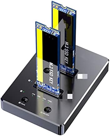 N/A Tipo C para USB 3.0 M.2 SATA NGFF SSD Disco de disco rígido Docking Station Dual Bay Offline Adaptador de clone offline