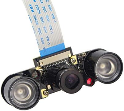 Raspberry Pi 4 Modelo B Câmera 5MP Câmera de visão noturna focal + suporte + luz IR + Cabo FFC para Raspberry Pi Zero com Luzes de Ir