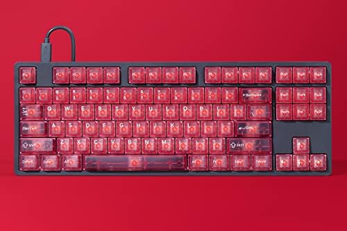 Drop Mito Keysterine Keycap Conjunto, ABS transparente com lendas térmicas UV, teclado do estilo Cherry MX compatível com 60%,