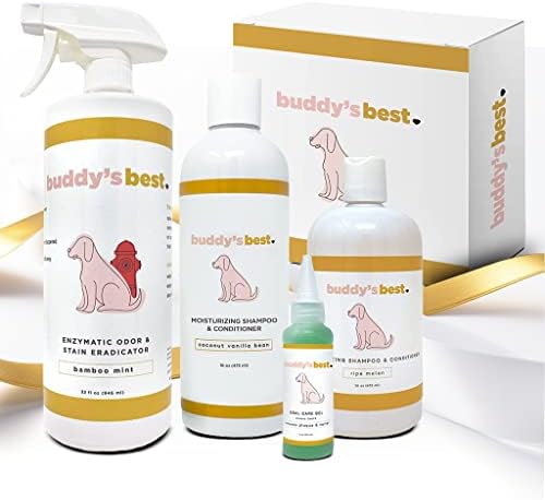 Melhor caixa de presente de cachorro de Buddy para férias e ocasiões especiais - pacote de animais de estimação com erradicador de odor,