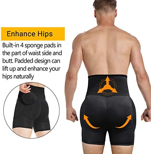 Homens não -ECHO Butt Shapewear Briefres acolchoados boxers Shaper Body Butumy Control 4 Pads destacáveis