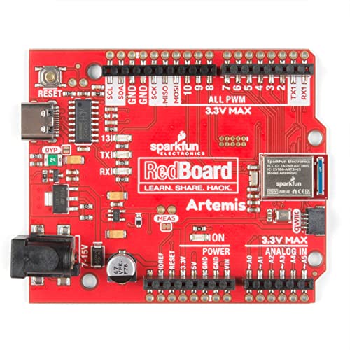 Sparkfun Redboard Artemis Machine Learning Development Board Inclui um megabyte de flash conector USB-C QWIIC I2C MEMS Microfone compatível com Modelos de Tenserflow Arduino IDE Tenserfol