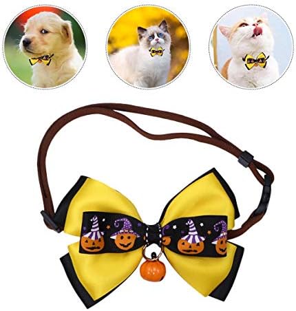 Soimiss 1pc Halloween Party Little Pet Collar Small Bell Tie