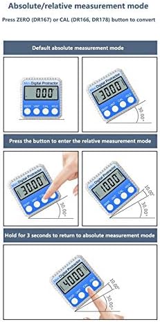 N/A 360 ° Mini Transferidor digital de alta precisão Goniômetro eletrônico inclinômetro Caixa de medição do ângulo