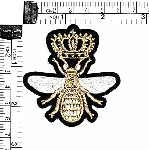 Kleenplus 3pcs. Crown Bee Queen Patch Cartoon Adesivos Crafts Artes Reparar Ferro bordado em costura em manchas de crachá