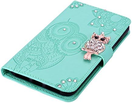CACO CCSMALL PARA MOTOROLA MOO G31 Com bolso de cartões de crédito, capa de telefone da carteira de couro Diamond PU Glitter