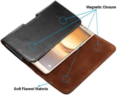 Bolsa de clipe de correia telefônica bolsa de couro genuíno coldre de celular para iPhone Xs, X, 8,7,6s, para Samsung