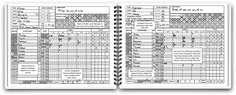 Livro de pontuação de basquete para 25 jogos | 8,5 em x 11 no manual de basquete com encadernação de arame | LIGO, LIVRO DO ESCOLHO
