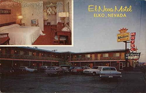 El Neva Motel Elko, Nevada NV Original Vintage Postcard 1967